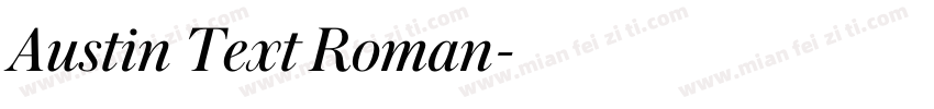 Austin Text Roman字体转换